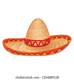 Mexican Hat. Sombrero Drawing. Vector Illustration