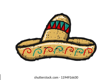 Mexican hat for tacos logo Designs Inspiration Isolated on White Background