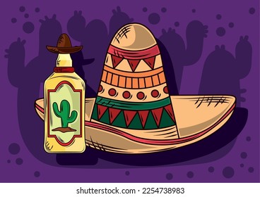 mexican hat and tequila drink