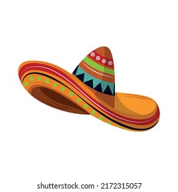 mexican hat traditional icon isolated