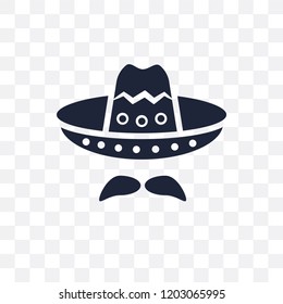 Mexican Hat transparent icon. Mexican Hat symbol design from Desert collection. Simple element vector illustration on transparent background.