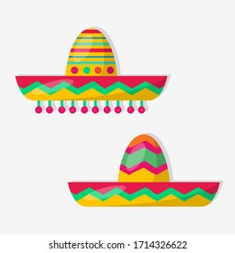 mexican hat vector illustration in flat style