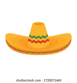 Mexican hat vector. Mexican hat on white background.