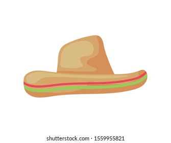 mexican hat in white background vector illustration design