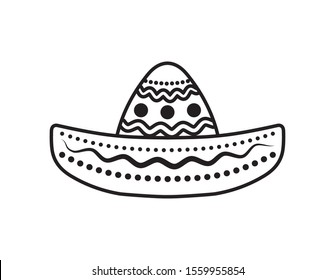 mexican hat in white background vector illustration design