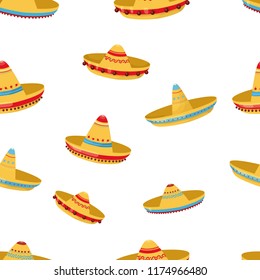 mexican hats, seamless vector pattern