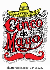 Mexican holiday Cinco de Mayo concept poster and t-shirt