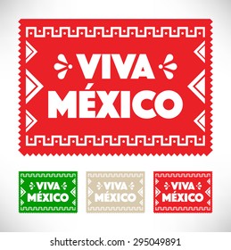 Mexican Holiday Decoration - Cut Out Paper Viva Mexico