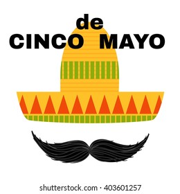 Mexican holiday vector card.Cinco de mayo illustration