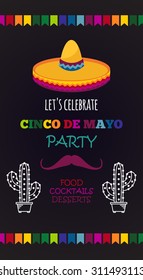 Mexican holiday vector poster/cinco de mayo