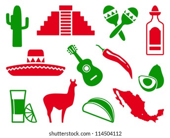 Mexican icon set