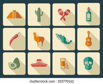 Mexican icon set