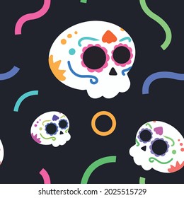 Mexican icon skull pattern, "día de muertos", festivity