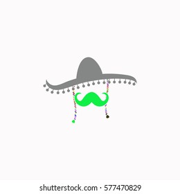 Mexican  icon Vector design. Colored illustration.