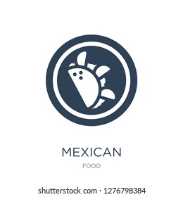 mexican icon vector on white background, mexican trendy filled icons from Food collection, mexican vector illustration