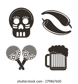 mexican icons design, vector illustration eps10 graphic 