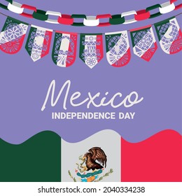 Mexican Independence Cartel And Garlands