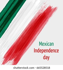 Mexican Independence day background with grunge lines in flag colors. Concept for Independence day poster, flyer, banner, etc.