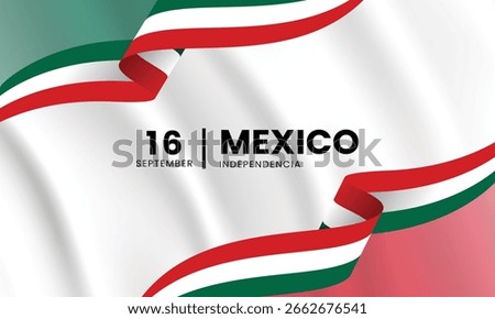 Mexican Independence Day background. Viva Mexico. Annual celebration on September 16th. Freedom day. Vector illustration.
