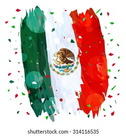 Mexican Independence day Flag design for mexico.