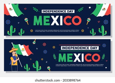 mexican independence day illustration, september 16th poster for background. viva mexico