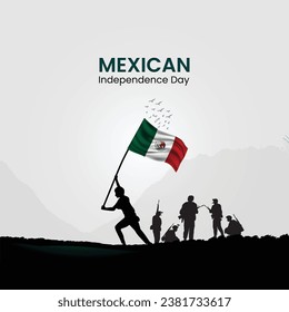 Mexican Independence Day. Mexico Independence day. Mexico flag vector illustration. 