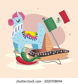 mexican independence day party icons