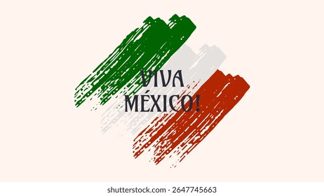 Mexican Independence Day Viva Mexico Fiesta 16th. Design template Poster card banner background. Vector illustration