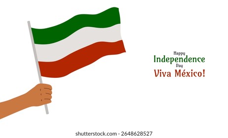 Mexican Independence Day Viva Mexico Fiesta 16th. Design template Poster card banner background. Vector illustration
