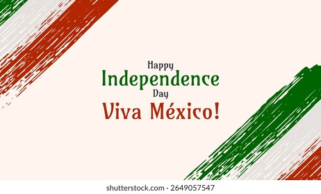 Mexican Independence Day Viva Mexico Fiesta 16th. Design template Poster card banner background. Vector illustration