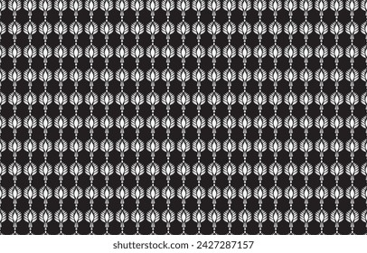 Mexican indian design with tribal ethnic themes on a geometric seamless background Beautiful textile print with native American tribal elements in an ethnic traditional style. Folk fashion from Mexico