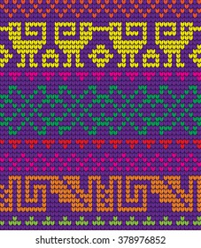 Mexican Indian knitted pattern