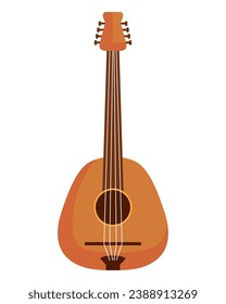 diseño de ilustración de mandolin en instrumentos mexicanos