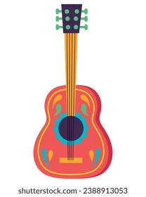 mexican instrument music guitar illustration