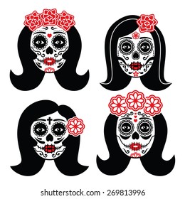 Mexican La Catrina - Day of the Dead girl skull 