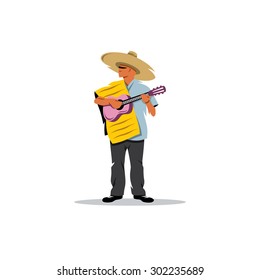 Mexican and Latin Music Band. Musician with guitar sign. Vector Illustration.
Branding Identity Corporate logo design template Isolated on a white background