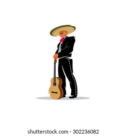 Mexican And Latin Music Band. Musician With Guitar Sign. Vector Illustration.
Branding Identity Corporate Logo Design Template Isolated On A White Background