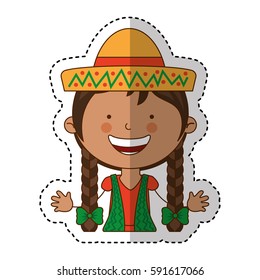 mexican little girl character