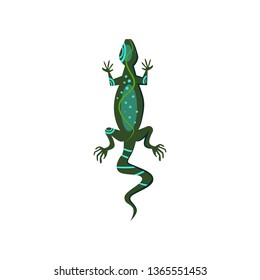 Mexican lizard illustration. Symbol, tradition, ornament. Ethnos conacept. Vector illustration can be used for topics like decoration, antique, mexican