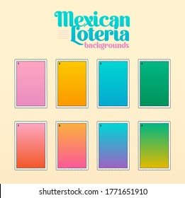 Mexican loteria and colorful backgrounds