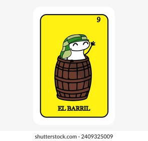 Tarjeta de lotería mexicana con meme flork