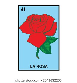 carta de jogo de loteria mexicana la rosa