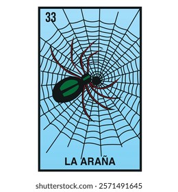 MEXICAN LOTTERY GAME LA CARTA LA ARAÑA