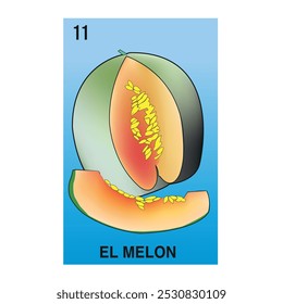 

MEXICAN LOTTERY GAME MELON CARD