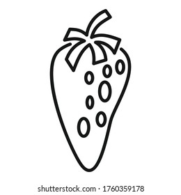 Mexican mamey fruit icon. Outline mexican mamey fruit vector icon for web design isolated on white background