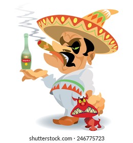 Mexican man cartoon