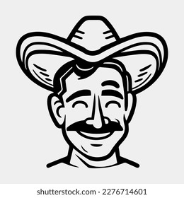 Mexican man cartoon funny chef