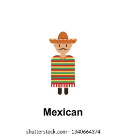 Mexican, man cartoon icon. Element of People around the world color icon. Premium quality graphic design icon. Signs and symbols collection icon for websites, web design