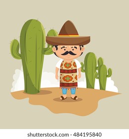 mexican man hat traditional dress design