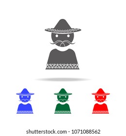 Mexican man icon. Elements of culture of Mexico multi colored icons. Premium quality graphic design icon. Simple icon for websites, web design, mobile app, info graphics on white background